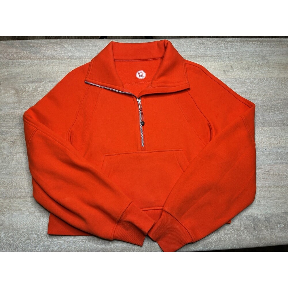 Lululemon Scuba Oversized Funnel Neck Half Zip Solar Orange Size XS/S - Picture 3 of 7